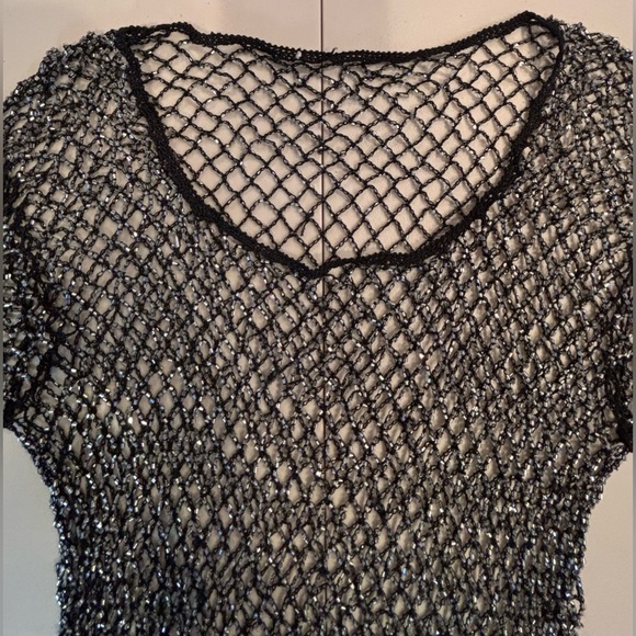 Beaded mesh ladies shirt. Size: M - Picture 5 of 10